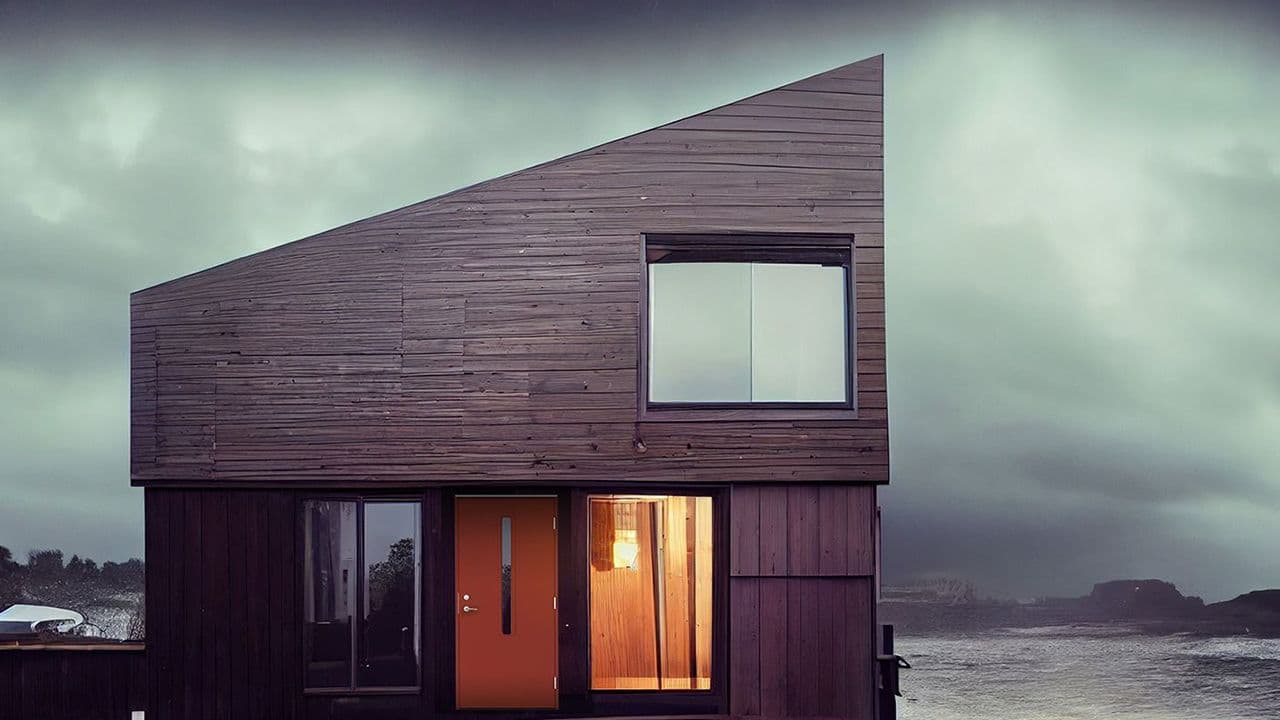 Funkishus med Sweedor ytterdør.