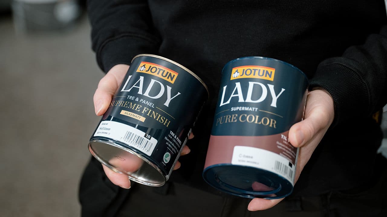 Jotun Lady Supreme Finish og Jotun Lady Pure Color hos XL-BYGG Tønsberg.