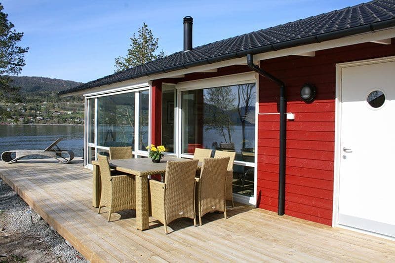 uteområde med møbler