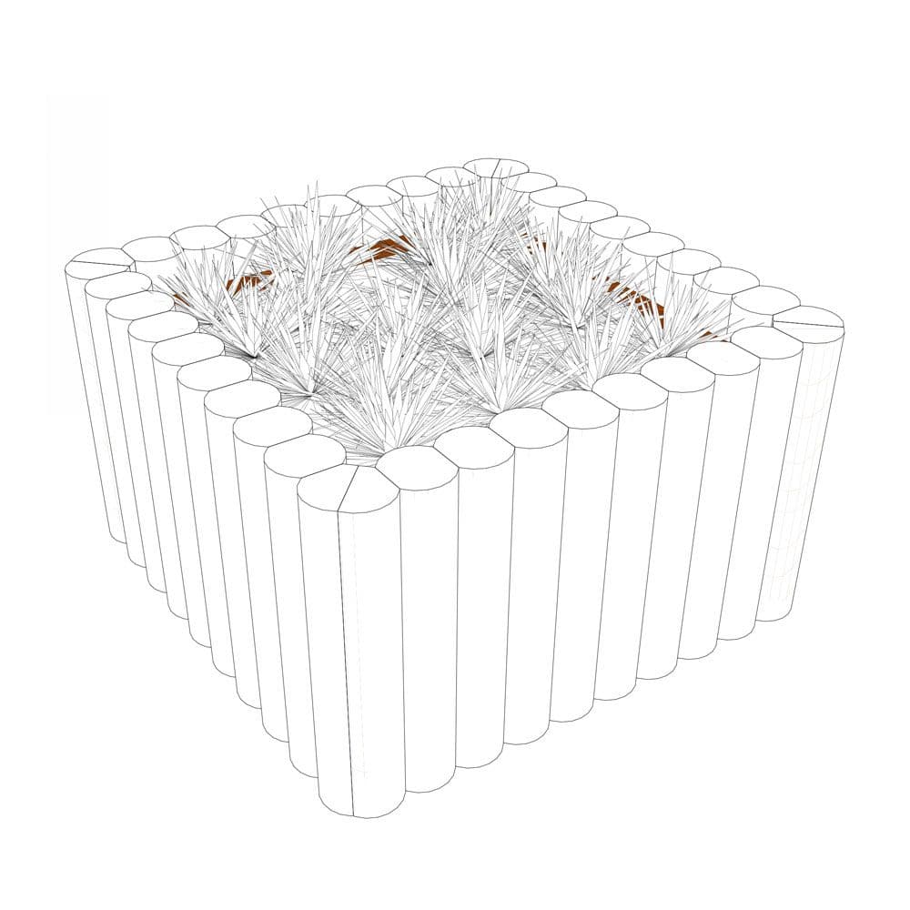 Illustrasjon av blomsterkasse med hagesviller.